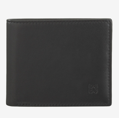 Portafoglio uomo in pelle RFID p/monete Colorful Nero - Azzorre - DùDù