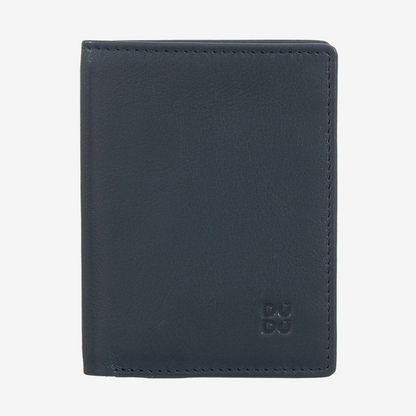 Portafoglio uomo slim piccolo in pelle RFID Navy - Rodi - DùDù