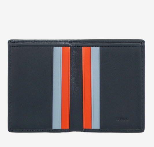 Portafoglio uomo slim piccolo in pelle RFID Navy - Rodi - DùDù