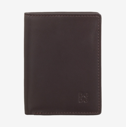 Portafoglio uomo slim piccolo in pelle RFID Burgundy- Rodi - DùDù