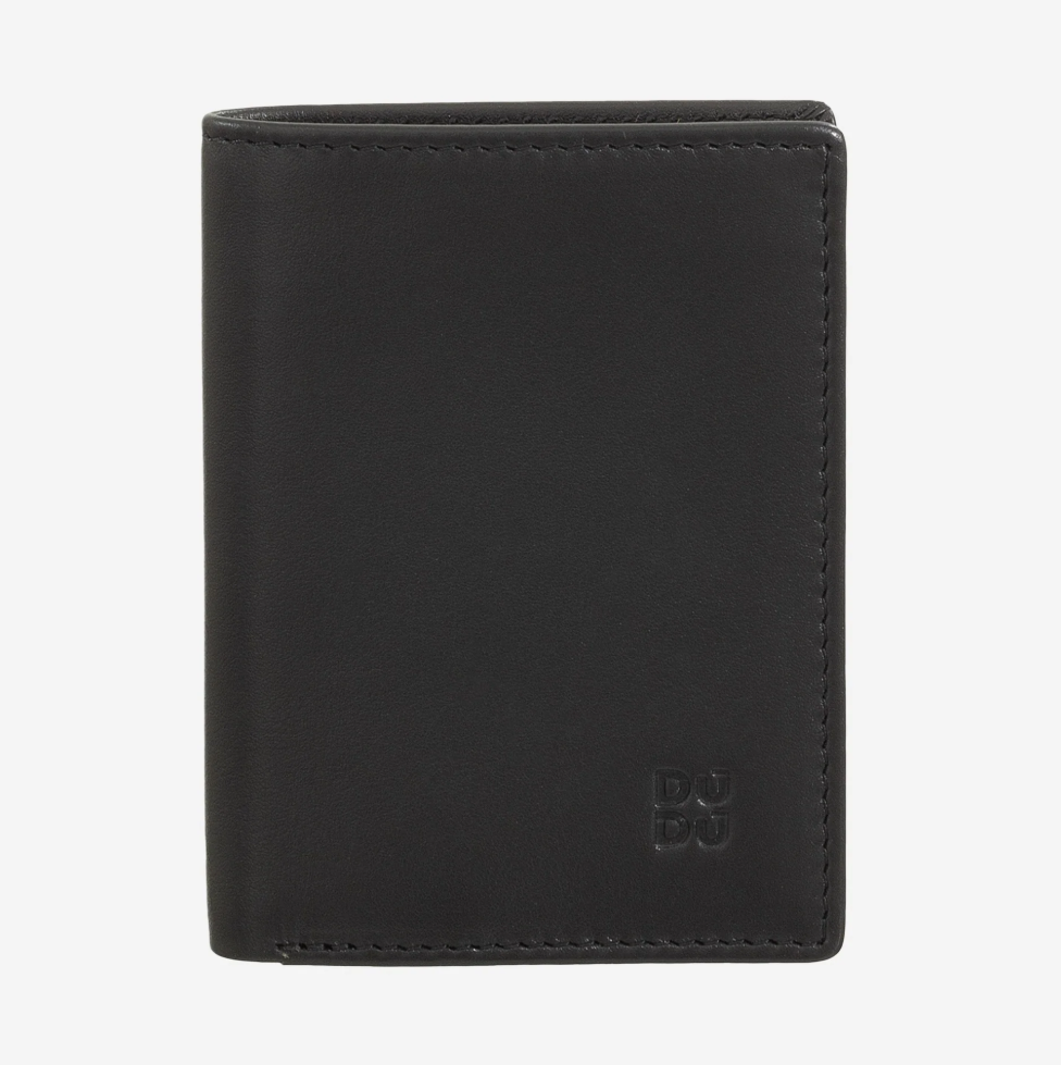 Portafoglio uomo slim piccolo in pelle RFID Nero - Rodi - DùDù