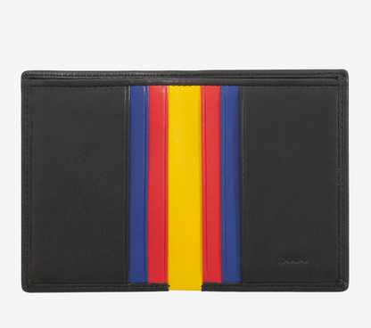 Portafoglio uomo slim piccolo in pelle RFID Nero - Rodi - DùDù