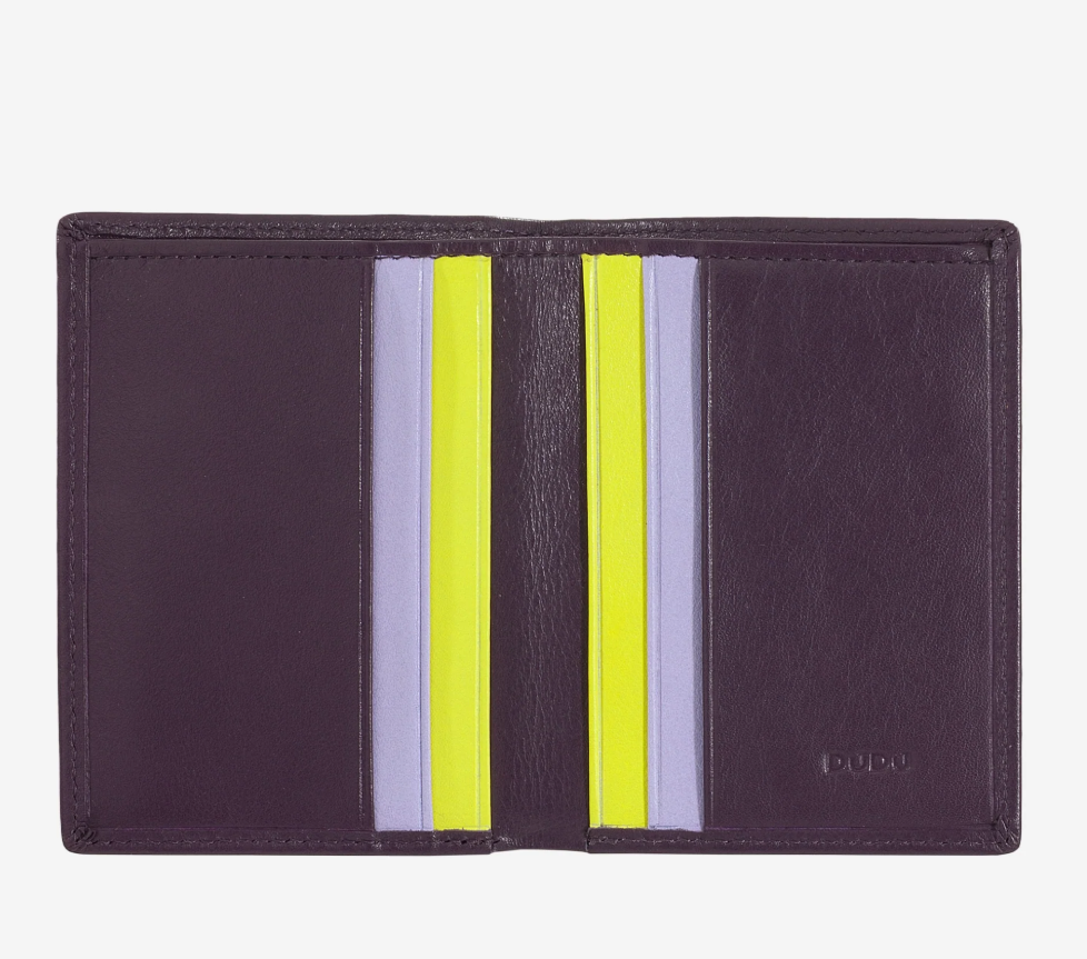 Portafoglio uomo slim piccolo in pelle RFID Purple - Rodi - DùDù