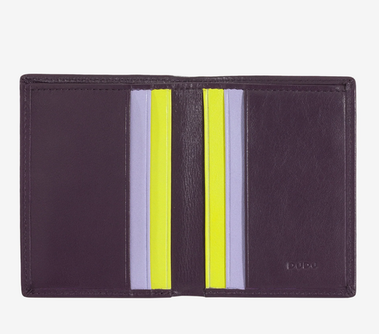 Portafoglio uomo slim piccolo in pelle RFID Purple - Rodi - DùDù