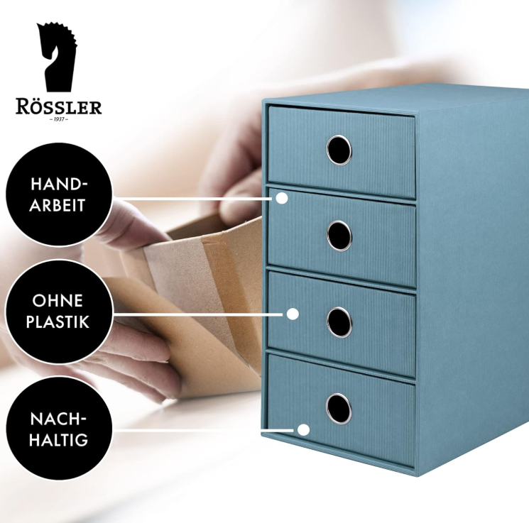 Box archivio 4 cassetti SOHO 175x310x250 Denim