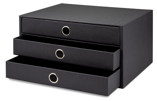 Scatola a 3 cassetti SOHO A4 Nero