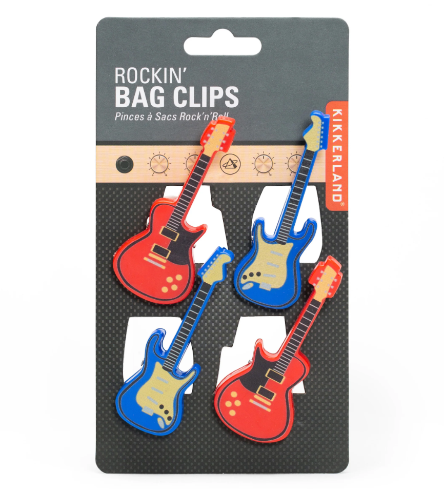 Set di 4 Clip chiudipacco Guitar