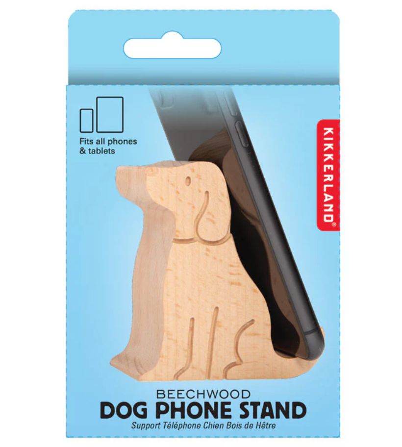 Supporto per cellulare in legno Cane