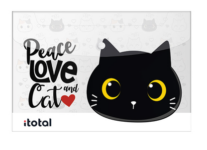 Cartella portadocumenti con bottone GATTO iTotal®
